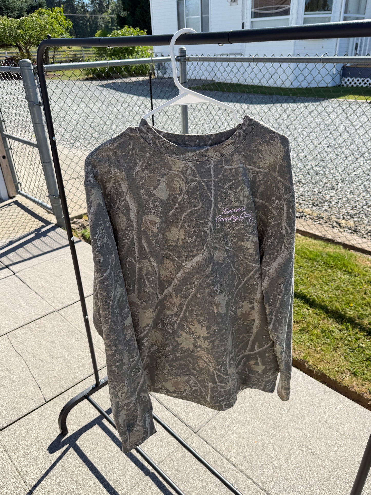 Love Is A Country Girl Embroidered Crewneck